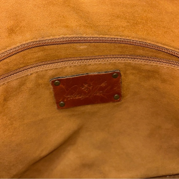 Patricia Nash Leather Kenilworth Signature Map Riot Rust Crossbody Bag - Picture 12 of 12